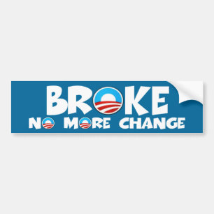 Pegatina Para Coche No más cambian a Obama anti