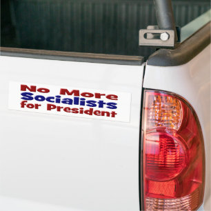 Pegatina Para Coche No más socialistas para el presidente texto azul r