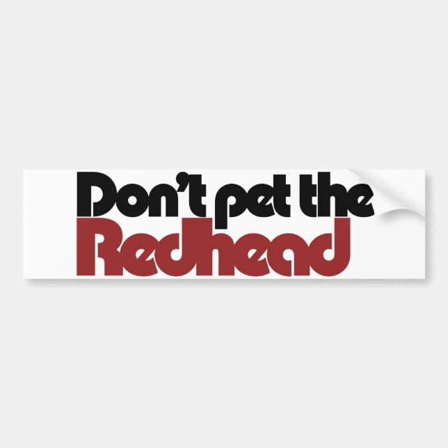 Pegatina Para Coche No mascotas a la REDHEAD (Frente)