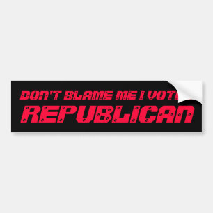 PEGATINA PARA COCHE NO ME CULPE QUE VOTÉ, REPUBLICANO