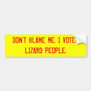 PEGATINA PARA COCHE NO ME CULPE. VOTÉ A GENTE DEL LAGARTO