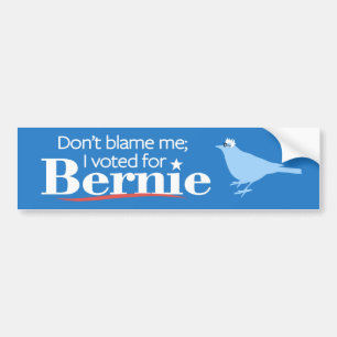 Pegatina Para Coche No me culpe; Voté por Bernie