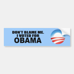 PEGATINA PARA COCHE NO ME CULPE, YO VOTÓ POR OBAMA