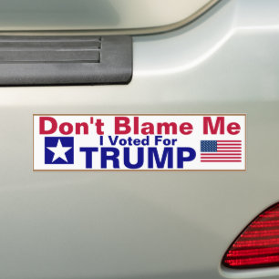 Pegatina Para Coche No me culpes, he votado por Trump