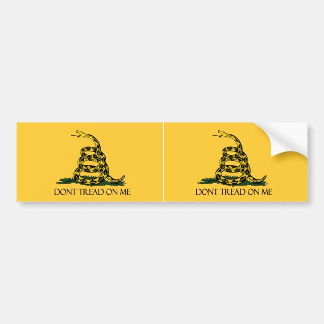Pegatina Para Coche No me engañes, bandera de Gadsden historia patriót (Frente)
