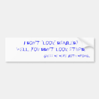 Pegatina Para Coche ¿"No miro" inhabilité?