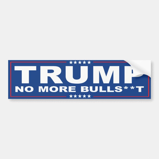 Pegatina Para Coche No More Bull - Blue Trump -.png (Frente)