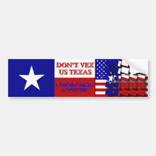 Pegatina Para Coche No nos vengan a Texas - a nadie le gusta salir de