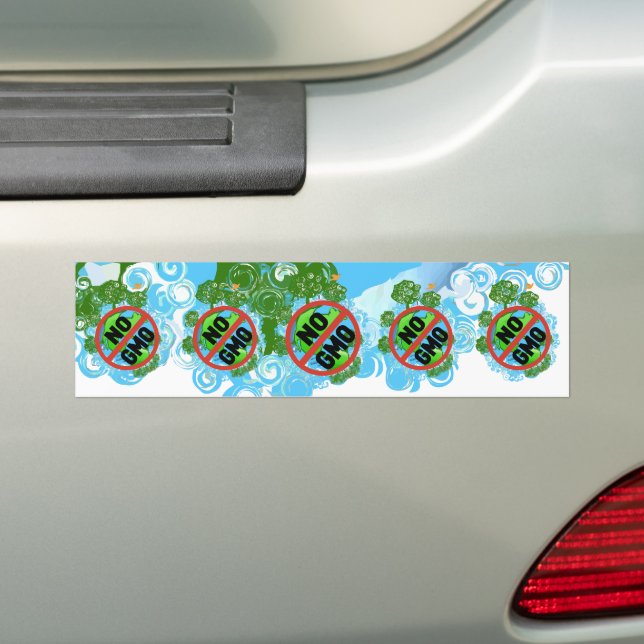 PEGATINA PARA COCHE NO OGM (en coche)