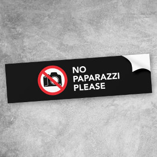 Pegatina Para Coche No Paparazzi, por favor - Sin fotografía