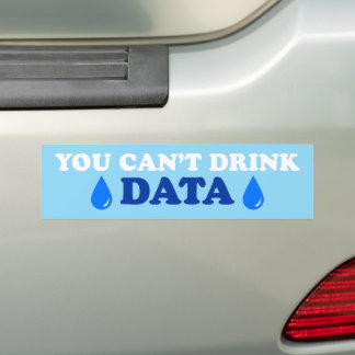 Pegatina Para Coche No Puedes Beber Datos Anti-AI Anti-Centro de Datos