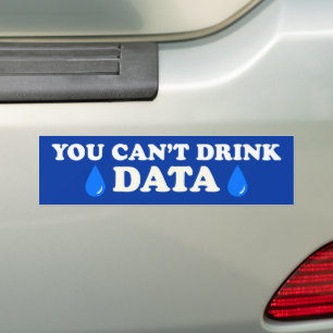Pegatina Para Coche No Puedes Beber Datos Anti-AI Anti-Centro de Datos
