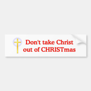 Pegatina Para Coche No saque a Cristo de navidad