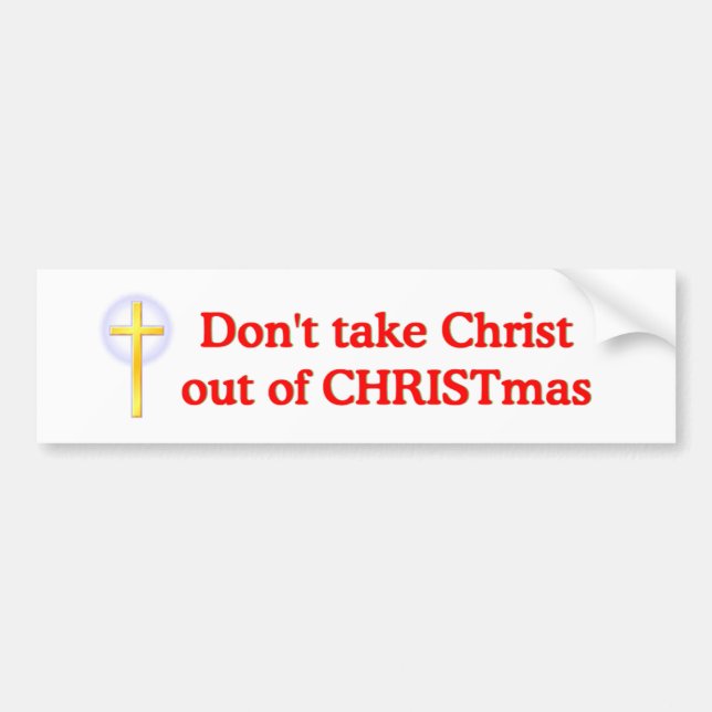 Pegatina Para Coche No saque a Cristo de navidad (Frente)