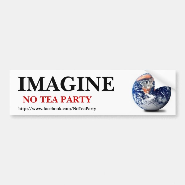 Pegatina Para Coche No se imagine a ninguna fiesta del té (Frente)