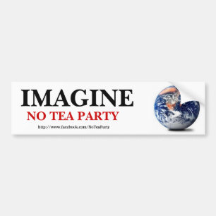 Pegatina Para Coche No se imagine a ninguna fiesta del té