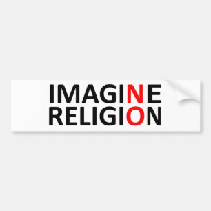 Pegatina Para Coche No se imagine ninguna religión