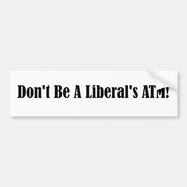 Pegatina Para Coche No sea la atmósfera de un liberal (Frente)
