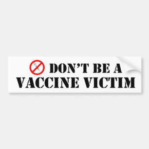 Pegatina Para Coche No sea una víctima vaccínea