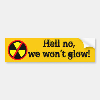 Pegatina Para Coche No soplaremos símbolo anti-nuclear Personalizado