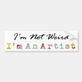 Pegatina Para Coche No soy extraño, yo soy artista