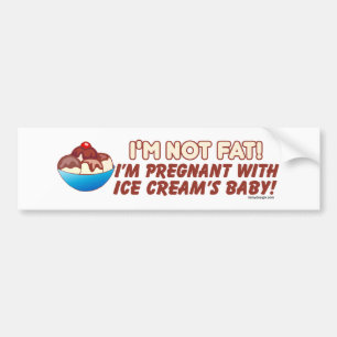 Pegatina Para Coche No soy gordo yo soy Bumpersticker embarazada