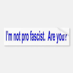 Pegatina Para Coche No soy pro fascista
