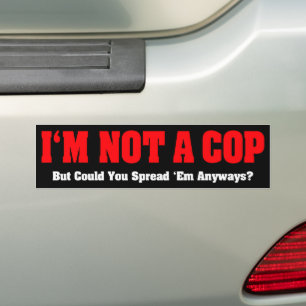 Pegatina Para Coche No soy un policía - Humor adulto divertido y travi