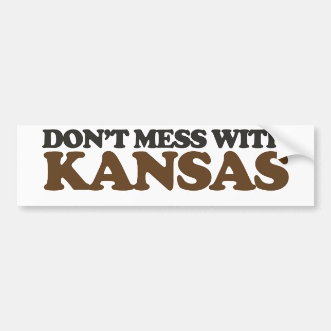 Pegatina Para Coche No te metas con Kansas (Frente)