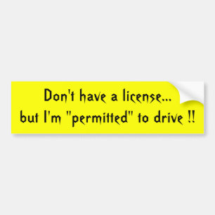 Pegatina Para Coche No tenga una licencia…
