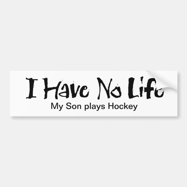 Pegatina Para Coche No Tengo Vida (Hockey) (Frente)