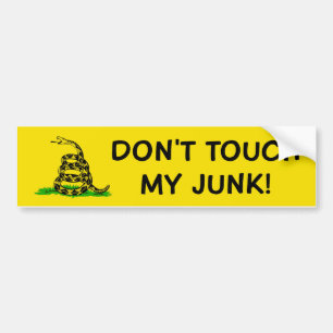 PEGATINA PARA COCHE NO TOQUE MI BANDERA DE GADSDEN DE LOS DESPERDICIOS