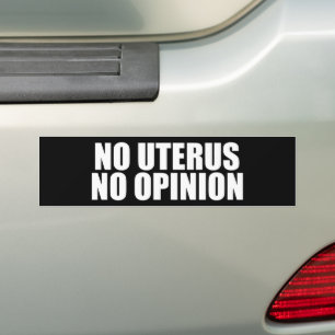 Pegatina Para Coche No Útero No Opinión Pro Elección