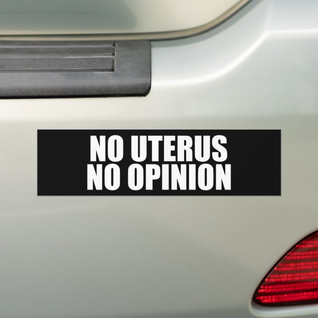 Pegatina Para Coche No Útero No Opinión Pro Elección (en coche)