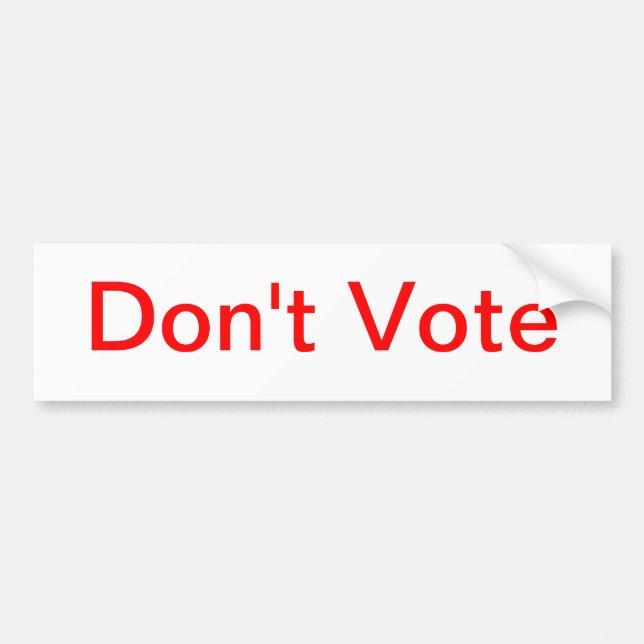 Pegatina Para Coche No vote (Frente)