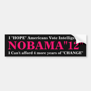 Pegatina Para Coche NOBama "12"