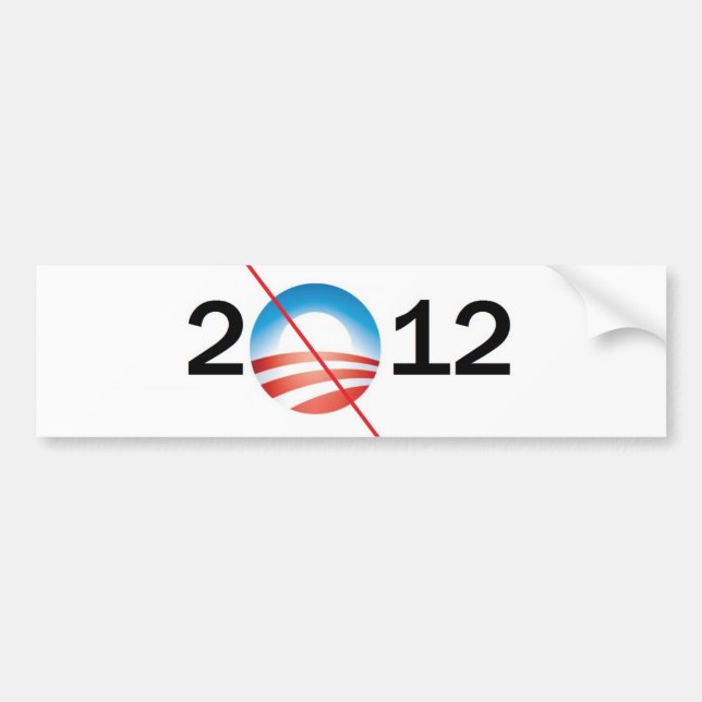 Pegatina Para Coche NoBama 2012 (Frente)