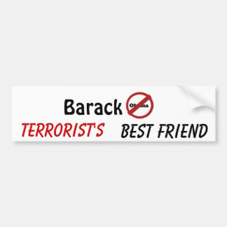 Pegatina Para Coche nobama, Barack, terrorista, mejor amigo