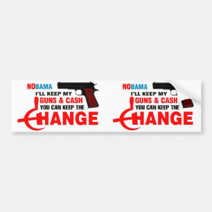 Pegatina Para Coche ¡Nobama - guarde el cambio!