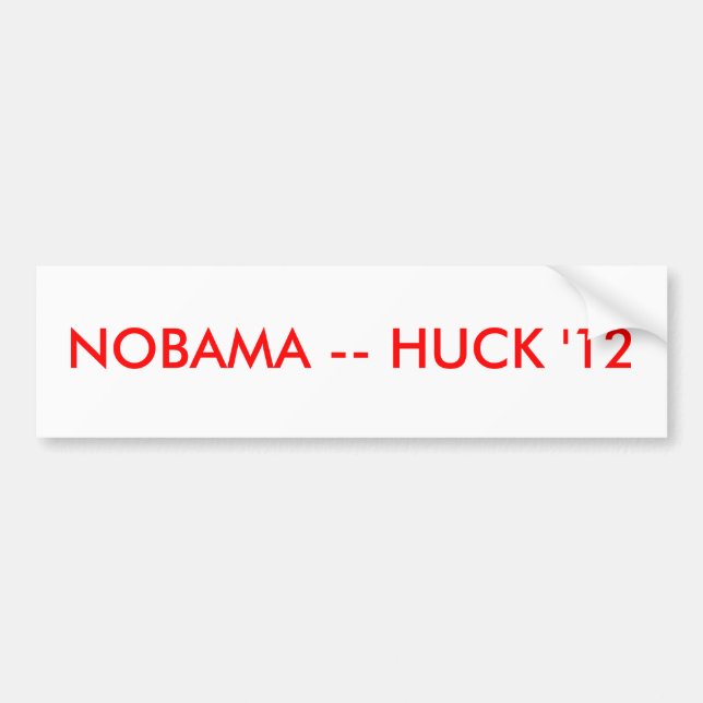 PEGATINA PARA COCHE NOBAMA -- HUCK '12 (Frente)