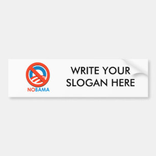 PEGATINA PARA COCHE NOBAMA/NINGÚN OBAMA