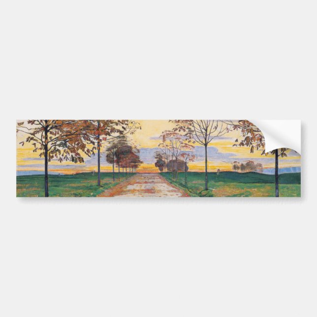 Pegatina Para Coche Noche de otoño (por Ferdinand Hodler) (Frente)