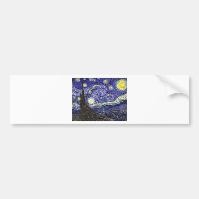 Pegatina Para Coche Noche Van Gogh Starry (Frente)