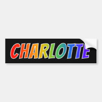 Nombre "CHARLOTTE": Divertido color arcoiris