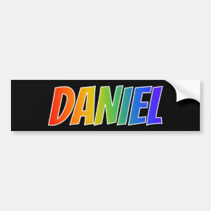 Pegatina Para Coche Nombre "DANIEL": Colorante del arco iris de la
