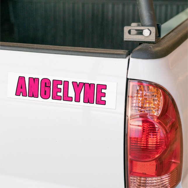 Pegatina Para Coche Nombre de Angelyne (En Camión)