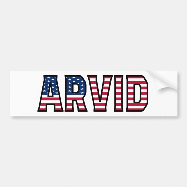 Pegatina Para Coche Nombre de Arvid Vorname Estados Unidos Aufkleber P (Frente)