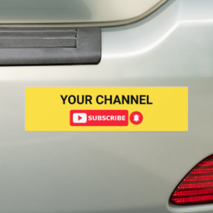 Pegatina Para Coche Nombre de Canal de Youtube Personalizado Personali