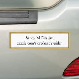 Pegatina Para Coche Nombre de imagen del marco dorado del personalizad