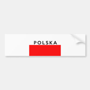 Pegatina Para Coche nombre de texto de polonia del país de la bandera
